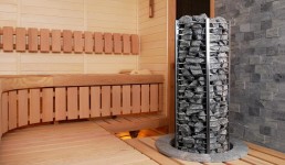 Wieżowy piec Sawo do sauny 